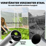 Polytunnel-Gewächshaus aus einem Stahlrahmen und UV-beständiger PE-Abdeckung