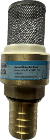 Cornat Rückschlagventil aus Messing Ansaugfilter 1 1/4“ Schläuche Saugkorb zum Filtern