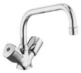 Kludi Spueltisch-Einlochbatterie Standard mit Terral Griffen Kunststoff, verchromt, 319210515