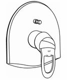 Grohe Einhebel-Wannenbatterie Chiara Fertigmontageset ohne Unterputz-Körper # 19155000