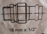 CORNAT T65801812B – Pressfitting Verschraubung Rotguss blank, Ø18 mm × 1/2″