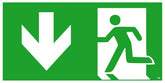 Fluchtweg Pfeil unten Nachleuchtend 300 x 150 mm Warn- Hinweis- und Verbotsschild PST-Polystyrol Default Title