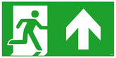 Fluchtweg Pfeil oben Nachleuchtend 300 x 150 mm Warn- Hinweis- und Verbotsschild PST-Polystyrol