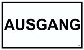 Ausgang 150 x 250 mm Warn- Hinweis- und Verbotsschild PST-Kunststoff