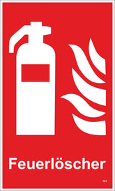 Feuerlöscher 250 x 150 mm Warn- Hinweis- und Verbotsschild PST-Polystyrol