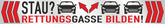 carstyling XXL Aufkleber reflektierend 'Stau? Rettungsgasse bilden!' Default Title