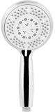 Cornat Handbrause "Carballo" - 120 mm Kopfdurchmesser - verchromt - 5 Strahlarten: Normal-, Soft und Massagestrahl- Anti-Kalk und Wasserspareinsatz / ECO-Brausekopf für Dusche und Badewanne / SA330991