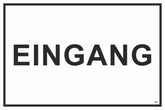 Eingang 300 x 200 mm Warn- Hinweis- und Verbotsschild PST-Polystyrol Default Title