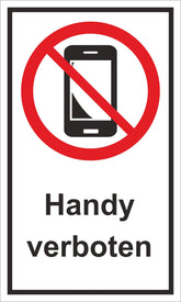 Handy verboten 150 x 250 mm Warn- Hinweis- und Verbotsschild PST-Kunststoff