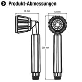 Cornat Handbrause "Amaroni" - 59 mm Kopfdurchmesser - verchromt - 1 & 2 Strahlarten: Normal- & Softstrahl - Wasserspareinsatz / Brausekopf für Dusche & Badewanne / ECO-Duschbrause