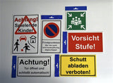 Widerrechtlich abgestellte Fahrzeuge werden kostenpflichtig entfernt! 150 x 250 mm Warn- Hinweis- und Verbotsschild PST-Kunststoff