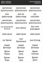 Aufkleber Geschenkaufkleber 27 Stück 300 x 200 mm
