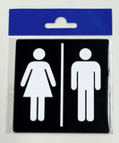 Türschild Toiletten-Schild Damen/Herren selbstklebend 100 x 100 mm