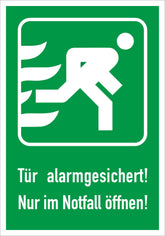 carstyling XXL Aufkleber 'Tür alarmgesichert - Nur im Notfall öffnen!' 200 x 140 mm Default Title