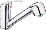 Cornat Spültisch-Einhebelarmatur "Fabio" - Hochwertiger Messingkörper - verchromt - Schwenkbarer Auslauf - Ausziehbare Schlauchbrause / Niederdruck-Armatur / Küchenarmatur / Wasserhahn / FAB535