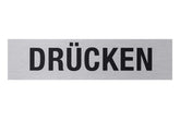 Metafranc Klebeschild - 160 x 40 mm - Aus Aluminium - In moderner Edelstahl-Optik - Selbstklebende Rückseite / Beschilderung / Infoschild / Gewerbekennzeichnung Default Title