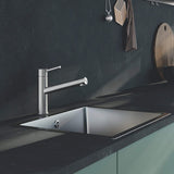 Kludi Küchenarmatur Einhand-Wasserhahn druckfest Einhebelmischer verchromt, 44850.F8.60, Silber