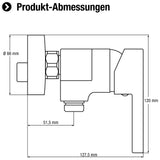 Cornat Einhebelarmatur "Soria" - Hochwertiger Messingkörper - verchromt / Einhebelmischer / Badearmatur / Brausearmatur / Waschtischarmatur