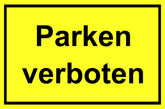 Parken verboten 200 x 300 mm Warn- Hinweis- und Verbotsschild PST-Kunststoff Default Title