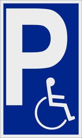Behindertenparkplatz 250 x 150 mm Warn- Hinweis- und Verbotsschild PST-Kunststoff