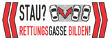 Aufkleber Stau? RETTUNGSGASSE BILDEN! 40 x 107 mm Default Title