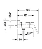 Duravit B.1 Einhebel-Brausemischer Aufputz – Chrom
