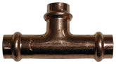 Cornat Press-T-Stück, Kupfer mit 3 Muffen, A 18 mm, 1 Stück, TP653018B Default Title