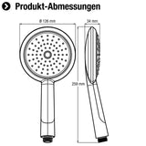 Cornat Handbrause "Bianchi" – verchromt – 126 mm Kopfdurchmesser
