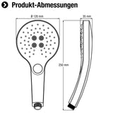 Cornat Handbrause "Teramo" – verchromt – 120 mm Kopfdurchmesser