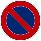 Türschild Halteverbot selbstklebend Ø 95 mm