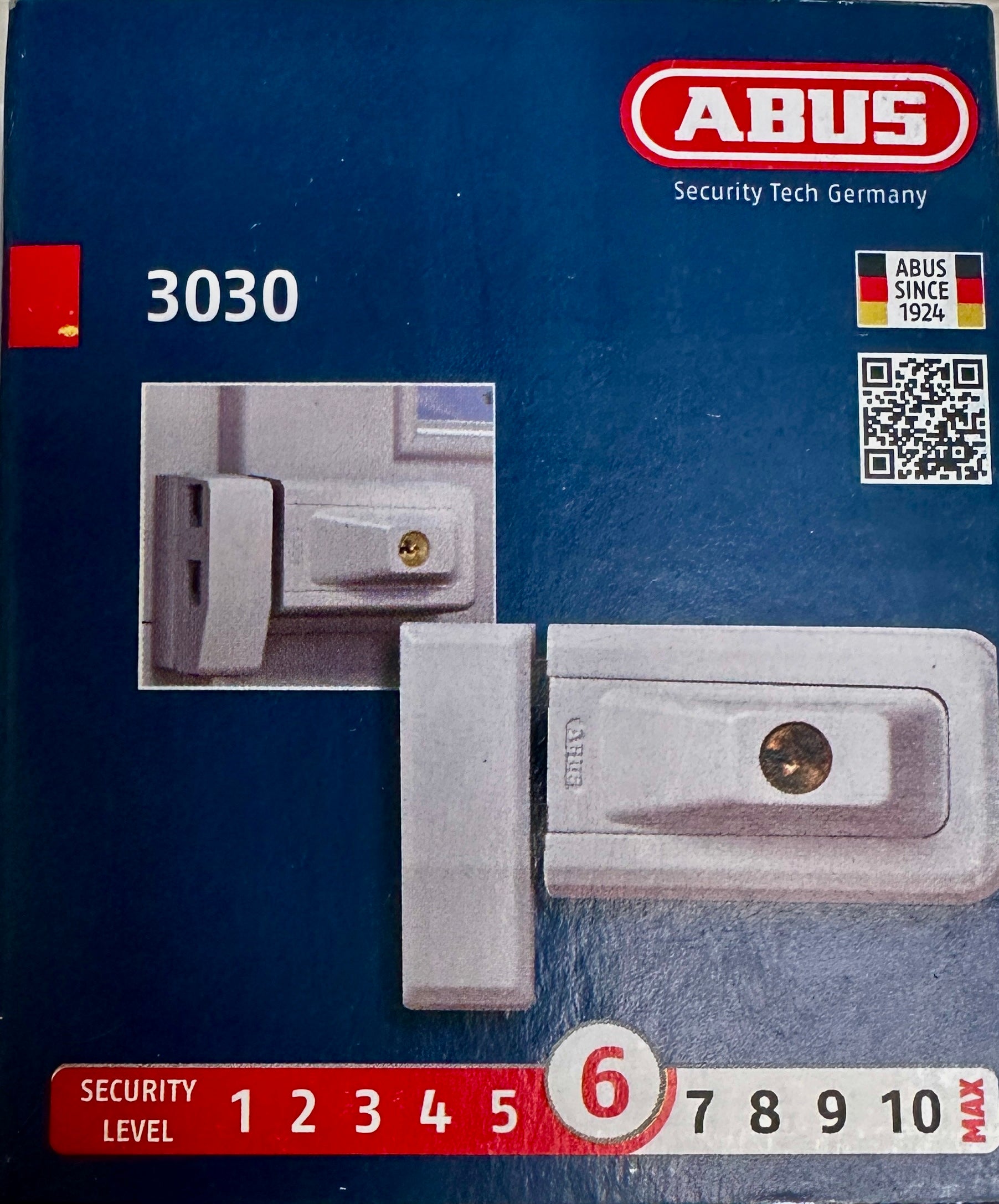 ABUS Fenster Universal Zusatzschloss 3030 abschließbar verschiedenschließend weiss Stahl