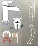 Cornat Waschtischarmatur „CASCADA“ mit Schwallauslauf (chrom)