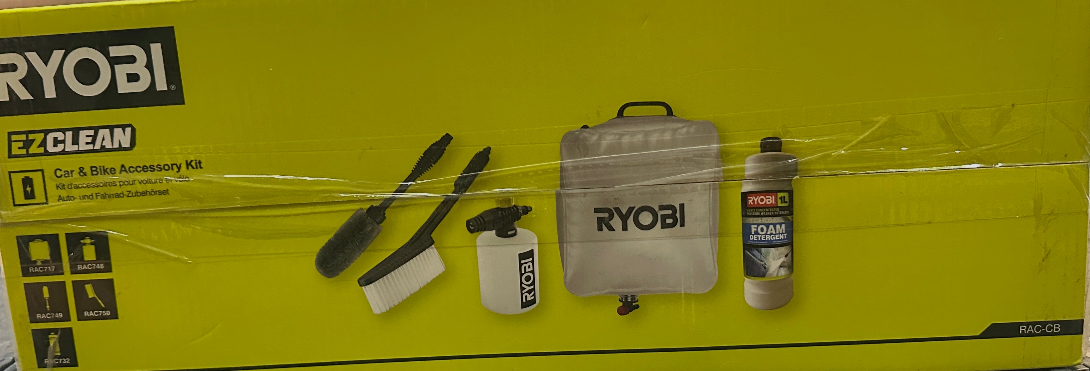 Ryobi RAC-CB - Zubehör-Set 'Car & Bike' für Hochdruck-und Mitteldruckreiniger