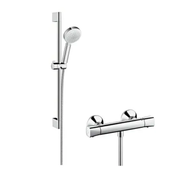 Hansgrohe "Crometta 100 Vario" Brause-Set mit Thermostat-Armatur (chrom)