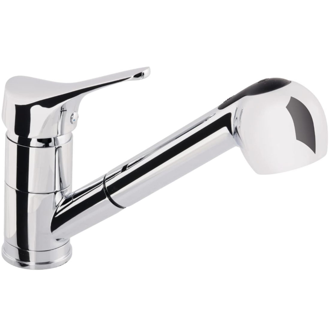Aqua-Su "Tila" Spültisch-Einhebelmischer (herausziehbar, chrom)