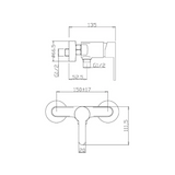 Aqua-Su "Jetmix Style" Duscharmatur (chrom)