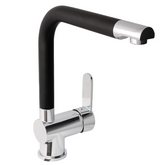 Aqua-Su "Sanmix Style" Spültisch-Einhebelmischer (schwarz/chrom)