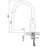 Sanitop-Wingenroth "Lago" Waschtisch-Einhebelmischer mit höherem Auslauf (chrom)