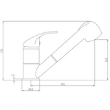 Aqua-Su "Tiado" Spültisch-Einhebelmischer (herausziehbar, chrom)