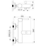 Aqua-Su "Lago 2.0" Wannenarmatur mit Stickgriff