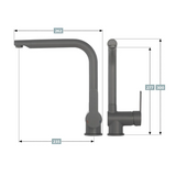 Aqua-Su "Limited" Spültisch-Einhebelmischer (mattgrau)