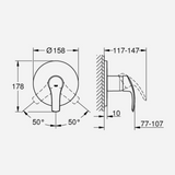 GROHE "Eurosmart" Einhand-Brausebatterie