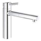 GROHE "Concetto" Niederdruck-Küchenarmatur mit herausziehbarem Auslauf