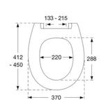Pressalit Calmo WC-Sitz mit Absenkautomatik und abnehmbarem Toilettendeckel – WC-Sitz mit komfortabler Soft-Close-Funktion 556000-D72999