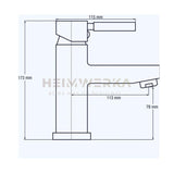 Cornat Waschtischarmatur in eckigem Design mit Einhebelmischer (chrom)