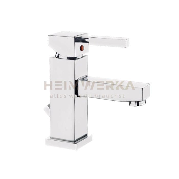 Cornat Waschtischarmatur in eckigem Design mit Einhebelmischer (chrom)