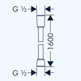 Hansgrohe "Isiflex" Brauseschlauch (1,60 m)