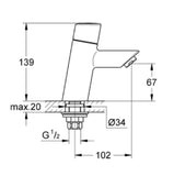 GROHE "Feel" Standventil (chrom)