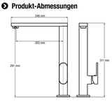 Cornat "Ave" Spültisch-Einhebelmischer (Hochdruck, hoher Auslauf, chrom)
