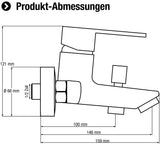 Cornat "Gaia" Bade-Einhebelmischer (Hochdruck, Aufputz, chrom)